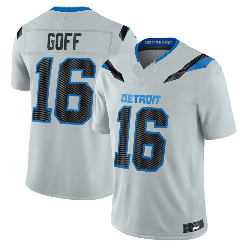 Punc D.Lions #16 Jared Goff Silver 2026 Rivalries Collection Limited Stitched Jerseys