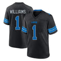 Punc D.Lions #1 Jameson Williams Player Black Alternate Home Game Stitched Jerseys