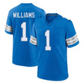 Punc D.Lions #1 Jameson Williams Player Blue Alternate Home Game Stitched Jerseys
