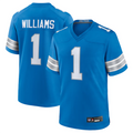 Punc D.Lions #1 Jameson Williams Player Blue Replica Game Stitched Jerseys