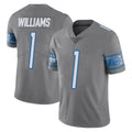 Punc D.Lions #1 Jameson Williams Player Gray Vapor Untouchable Limited Home Game Stitched Jerseys