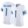 Punc D.Lions #1 Jameson Williams Player White Vapor F.U.S.E. Limited Home Game Stitched Jerseys
