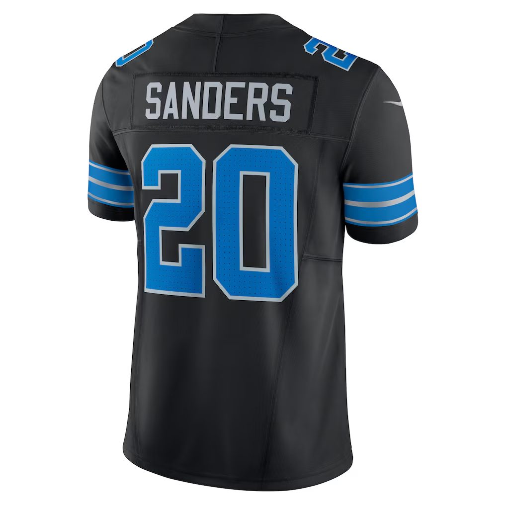 Punc D.Lions #20 Barry Sanders Black 2nd Alternate Vapor F.U.S.E. Limited Stitched Jerseys