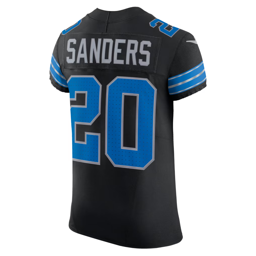 Punc D.Lions #20 Barry Sanders Black Alternate Vapor F.U.S.E. Elite Stitched Jerseys