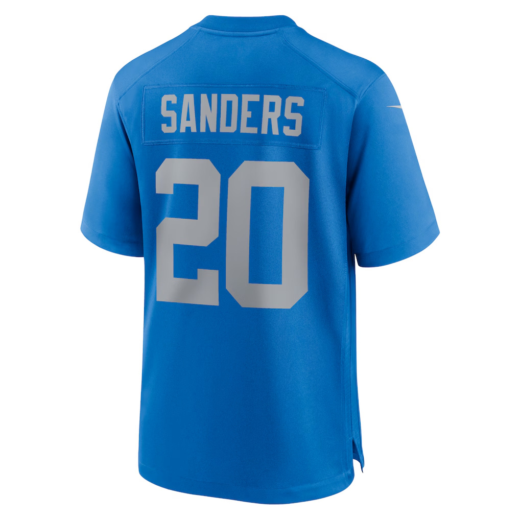 Punc D.Lions #20 Barry Sanders Blue Alternate Game Stitched Jerseys