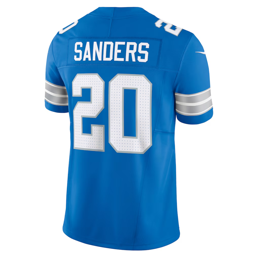 Punc D.Lions #20 Barry Sanders Blue Vapor F.U.S.E. Limited Stitched Jerseys