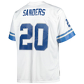 Punc D.Lions #20 Barry Sanders Mitchell & Ness White Big & Tall 1996 Retired Player Replica Stitched Puhic Jersey