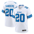 Punc D.Lions #20 Barry Sanders Player White Game Stitched Jerseys