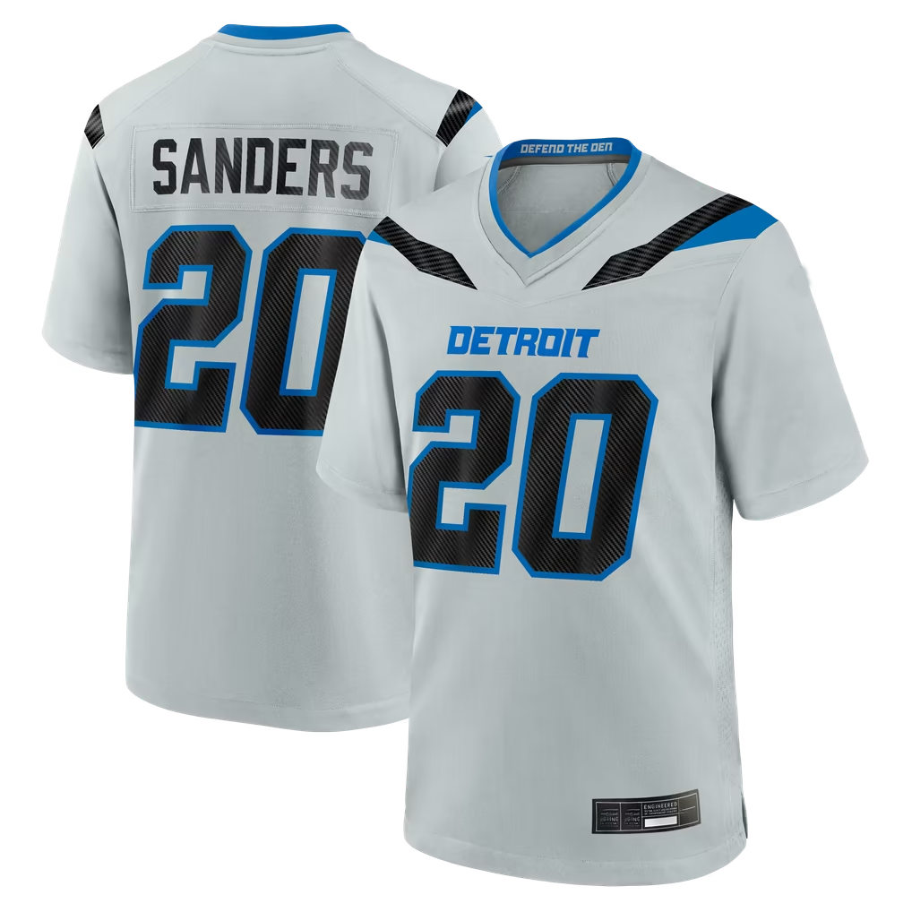 Punc D.Lions #20 Barry Sanders Silver 2026 Rivalries Collection Game Stitched Jerseys