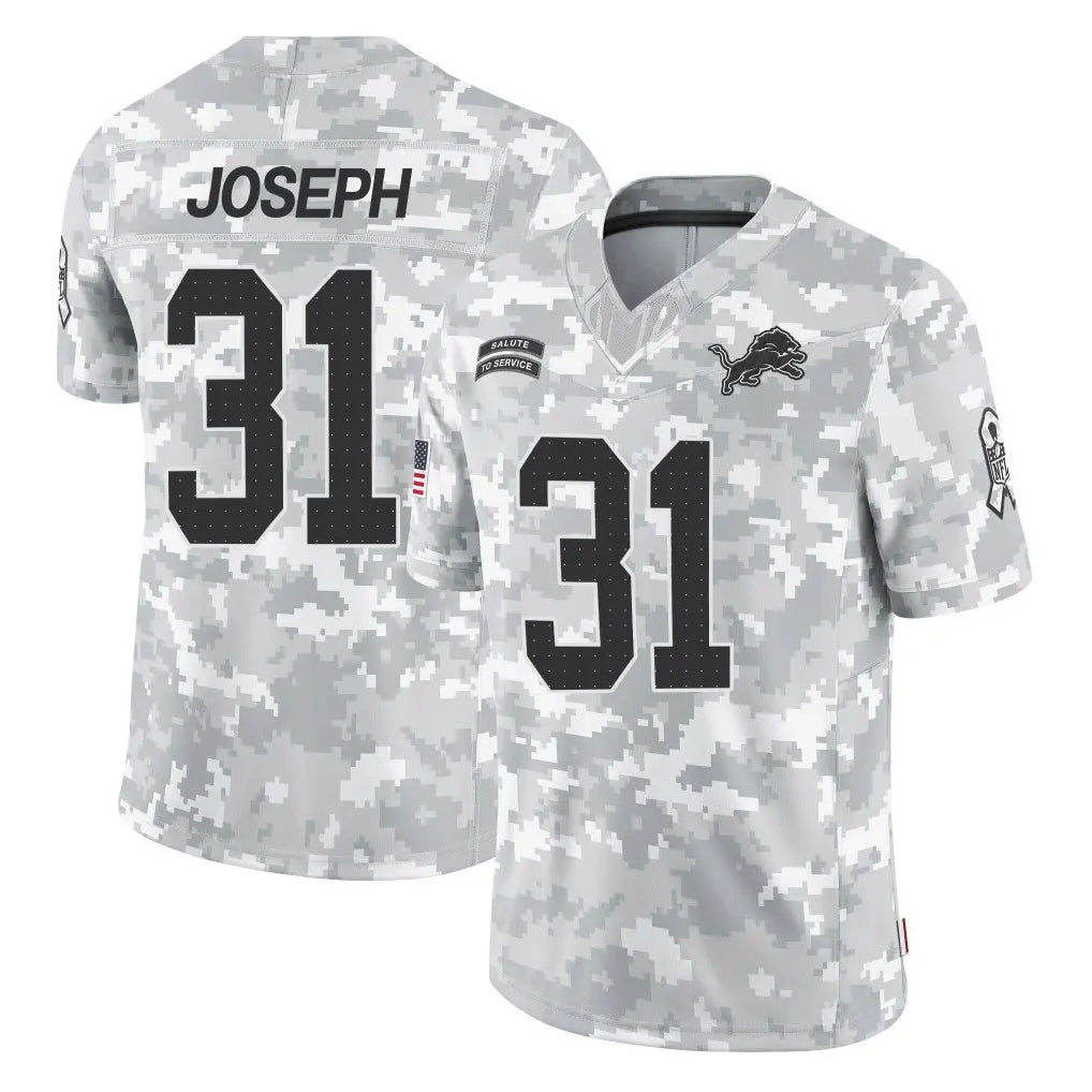 Punc D.Lions #31 Kerby Joseph Player Arctic Camo Salute To Service Limited Stitched Jerseys