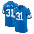 Punc D.Lions #31 Kerby Joseph Player Blue Alternate Home Game Stitched Jerseys