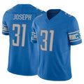 Punc D.Lions #31 Kerby Joseph Player Blue Vapor F.U.S.E. Limited Home Game Stitched Jerseys