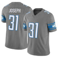 Punc D.Lions #31 Kerby Joseph Player Gray Vapor F.U.S.E. Limited Home Game Stitched Jerseys