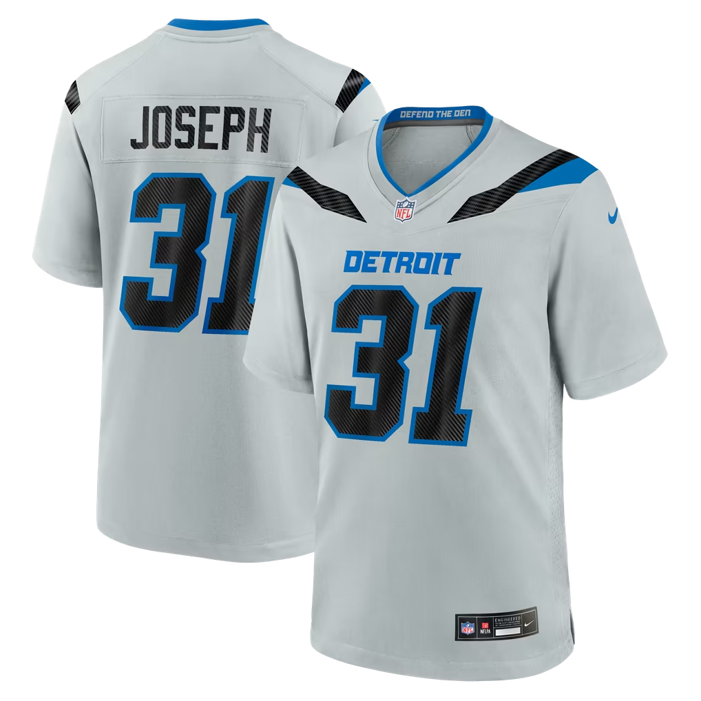 Punc D.Lions #31 Kerby Joseph Silver 2026 Rivalries Collection Game Stitched Jerseys