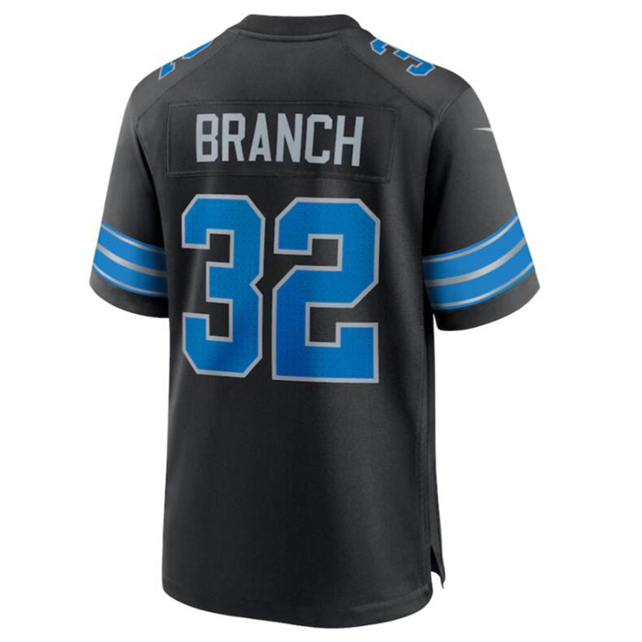 Punc D.Lions #32 Brian Branch Black 2nd Alternate Game Jersey American Stitched Jerseys