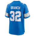Punc D.Lions #32 Brian Branch Blue Game Jersey American Stitched Stitched Jerseys