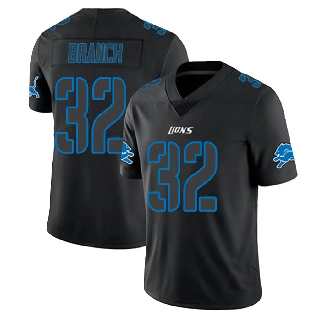 Punc D.Lions #32 Brian Branch Player Black Impact Limited Home Game Stitched Jerseys