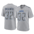 Punc D.Lions #32 Brian Branch Player Gray Atmosphere Fashion Home Game Stitched Jerseys