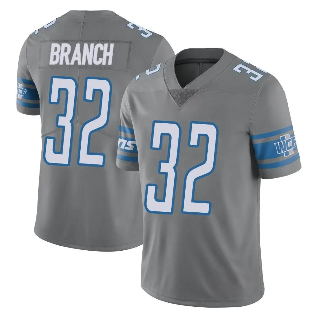 Punc D.Lions #32 Brian Branch Player Gray Vapor Untouchable Limited Home Game Stitched Jerseys