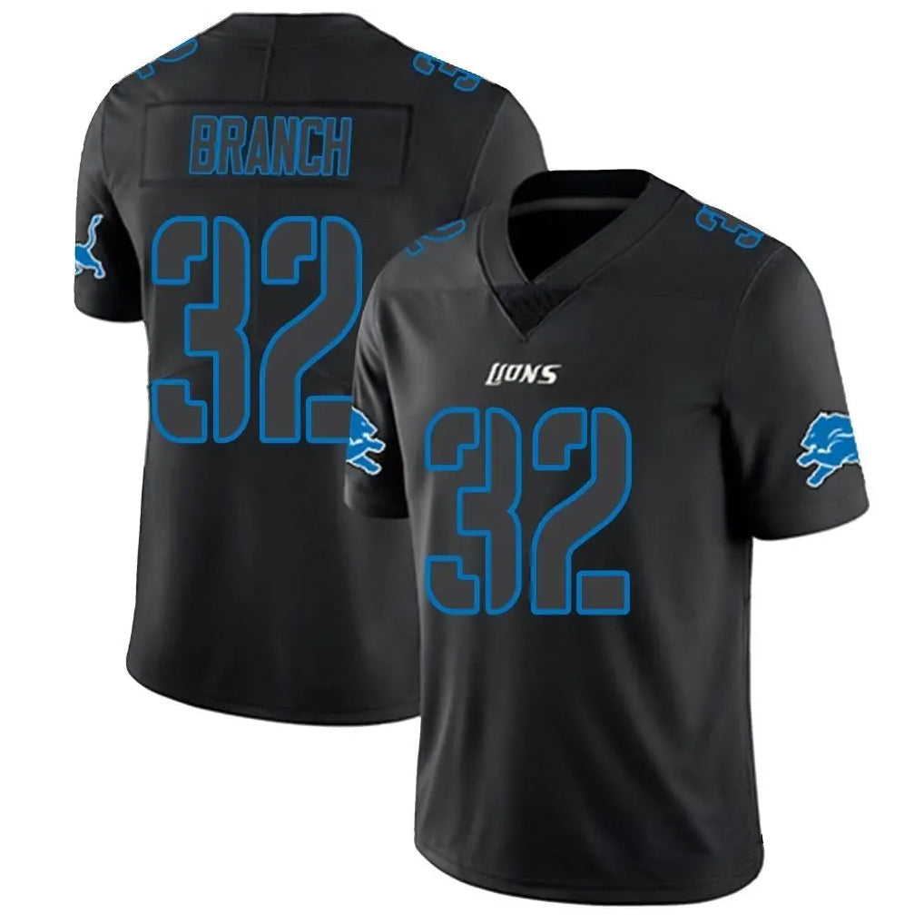 Punc D.Lions #32 Brian Branch Player Limited Black Impact Game Stitched Jerseys