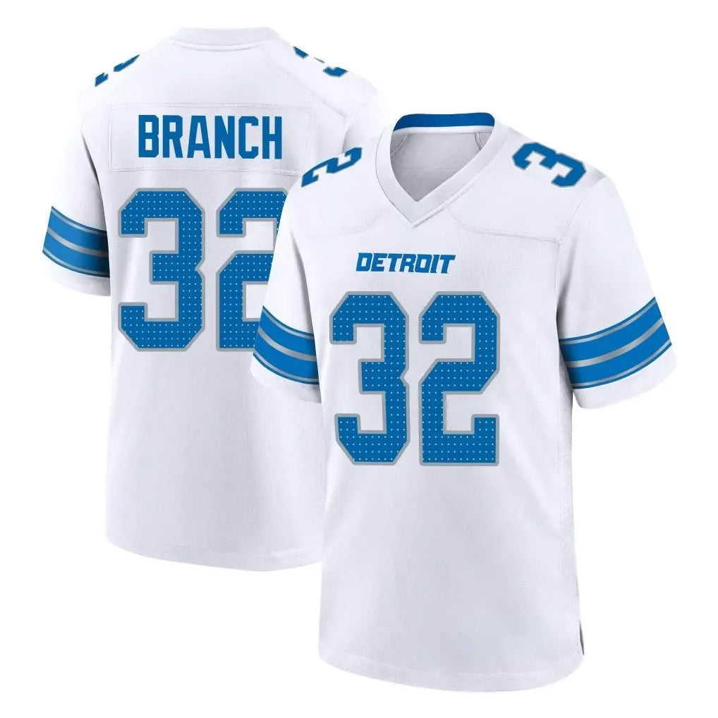 Punc D.Lions #32 Brian Branch Player White Alternate Home Game Stitched Jerseys