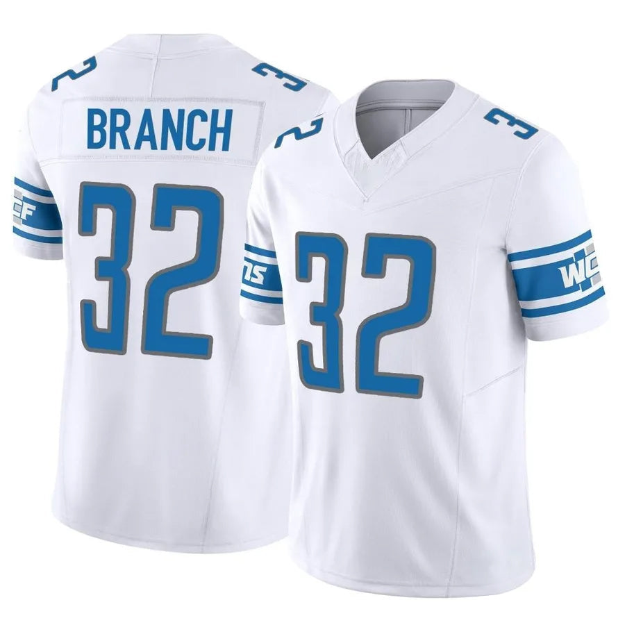 Punc D.Lions #32 Brian Branch Player White Vapor F.U.S.E. Limited Game Stitched Jerseys