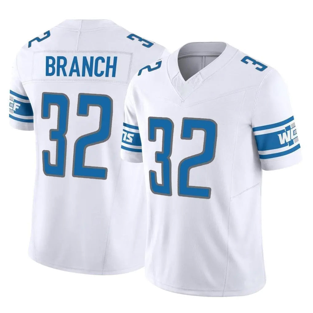 Punc D.Lions #32 Brian Branch Player White Vapor F.U.S.E. Limited Home Game Stitched Jerseys