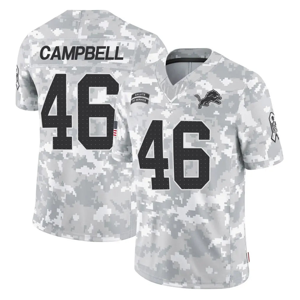 Punc D.Lions #46 Jack Campbell Player Arctic Camo Salute To Service Limited Stitched Jerseys