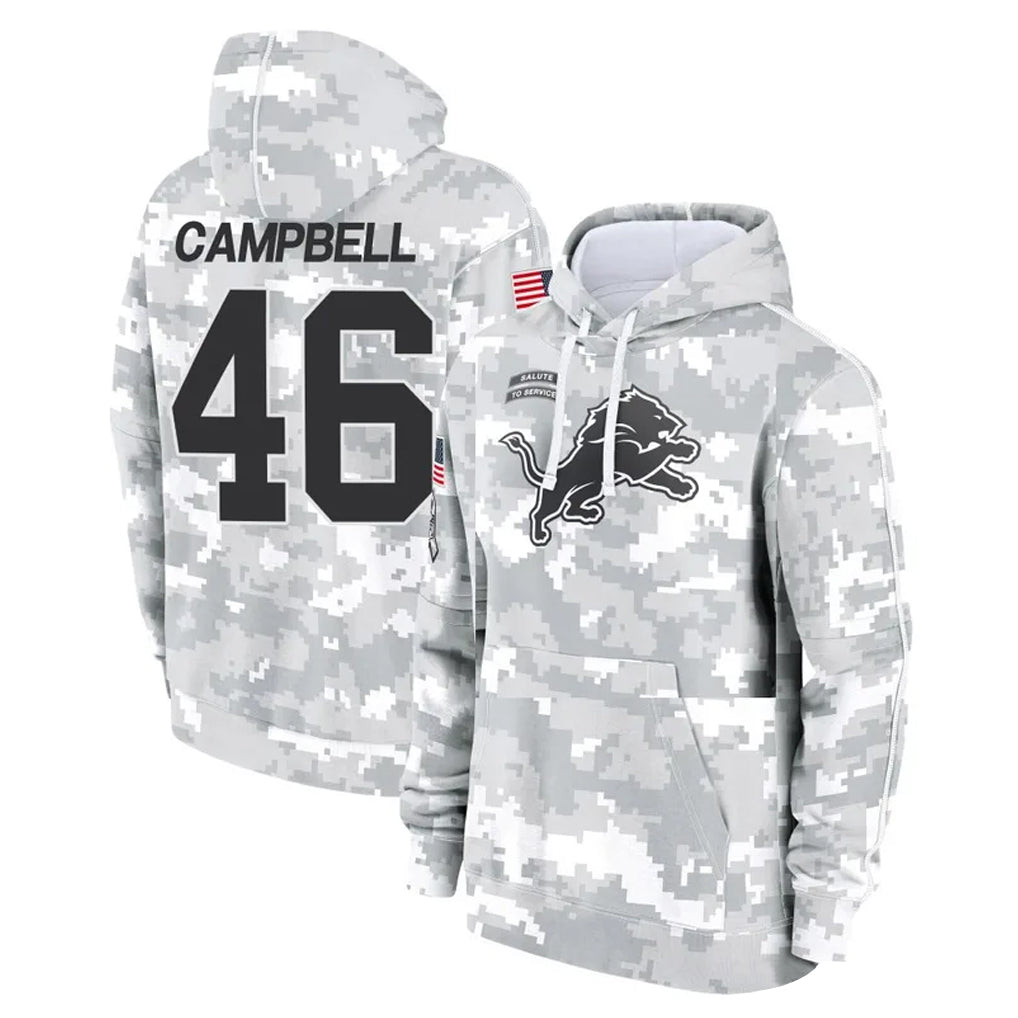 Punc D.Lions #46 Jack Campbell Player Arctic Camo Salute to Service Hoodies Limited Game Stitched Jerseys
