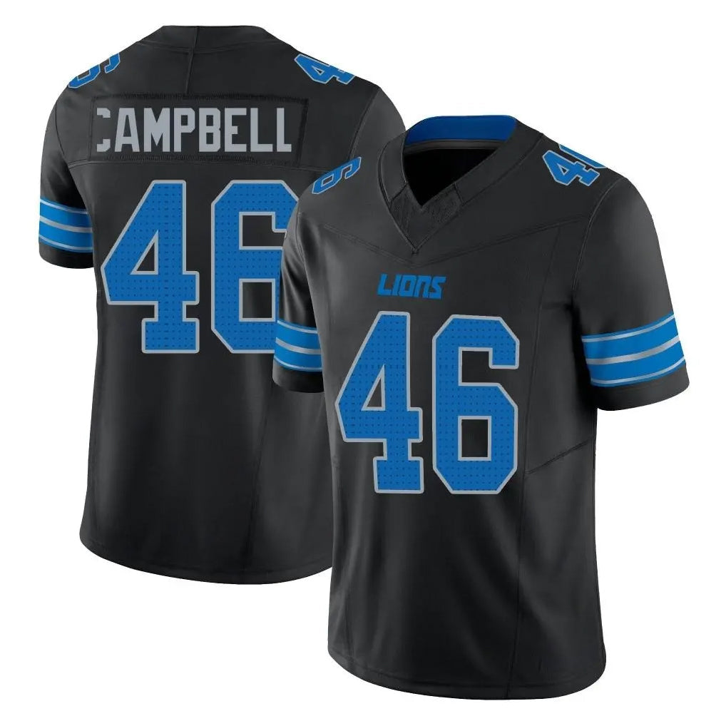Punc D.Lions #46 Jack Campbell Player Black Alternate Vapor F.U.S.E. Limited Home Game Stitched Jerseys