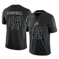 Punc D.Lions #46 Jack Campbell Player Black Reflective Limited Home Game Stitched Jerseys