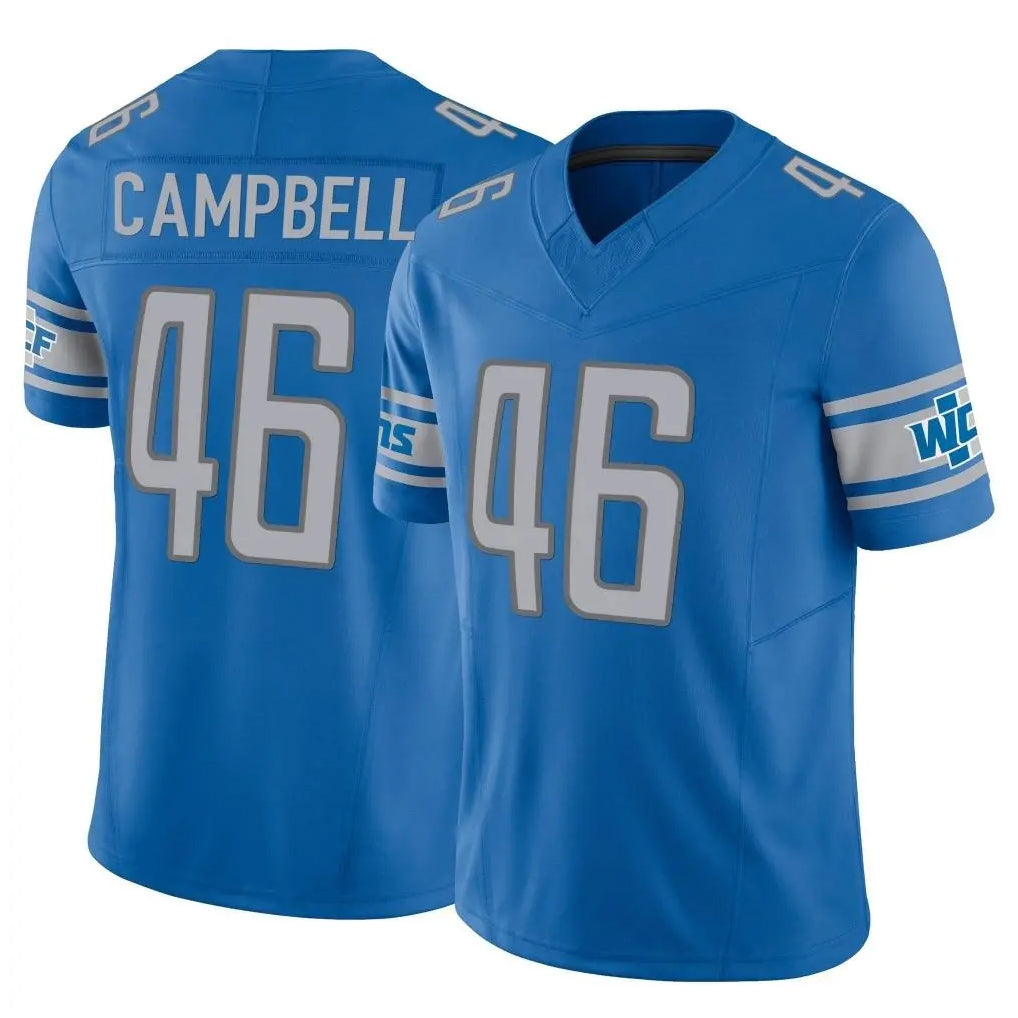 Punc D.Lions #46 Jack Campbell Player Blue Vapor F.U.S.E. Limited Home Game Stitched Jerseys