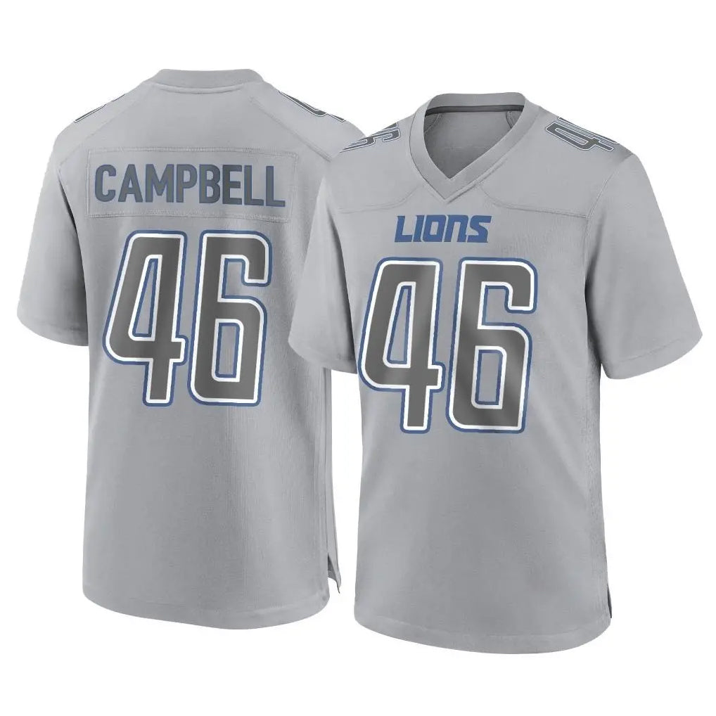 Punc D.Lions #46 Jack Campbell Player Gray Atmosphere Fashion Home Game Stitched Jerseys