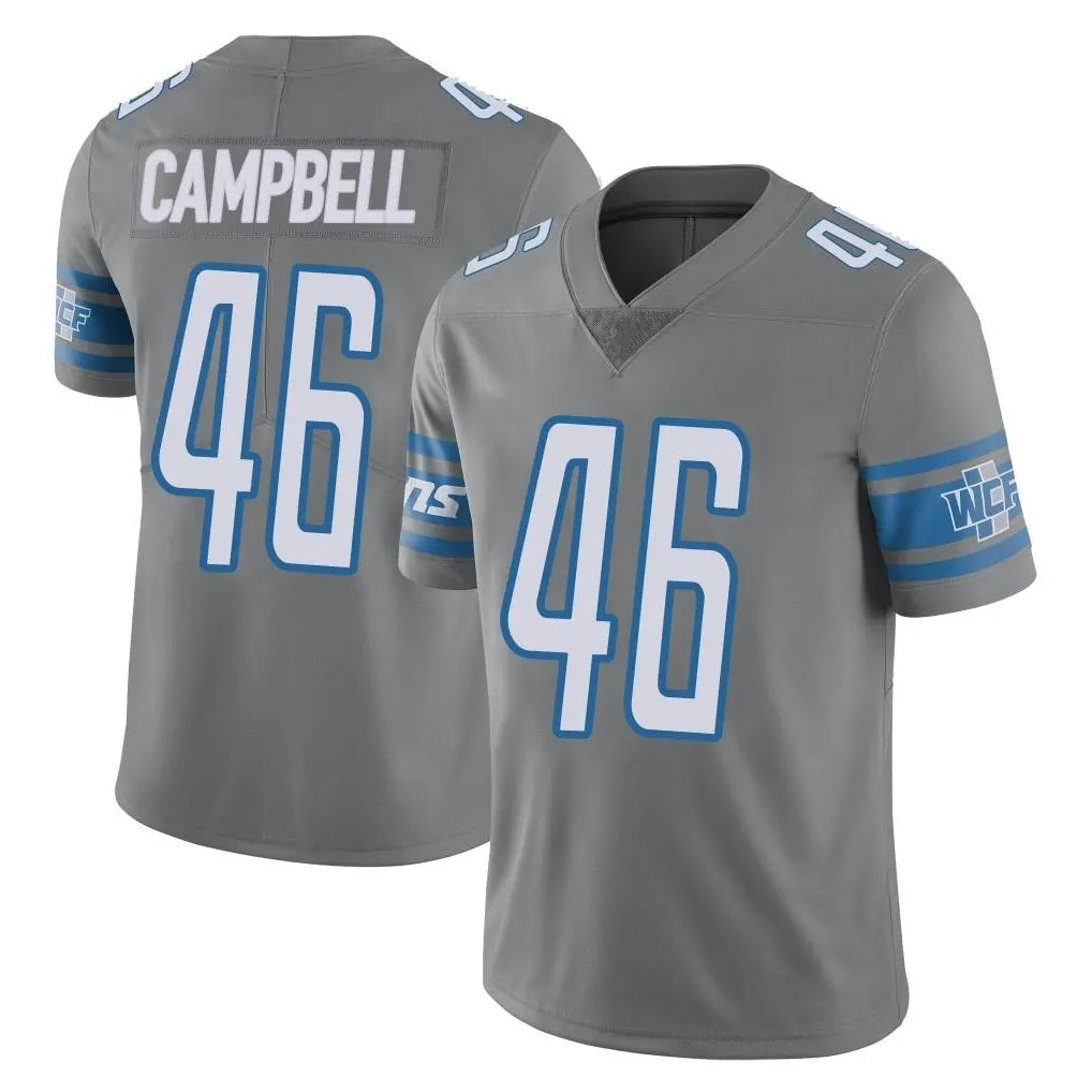Punc D.Lions #46 Jack Campbell Player Gray Vapor Untouchable Limited Home Game Stitched Jerseys