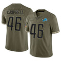 Punc D.Lions #46 Jack Campbell Player Olive Salute To Service Limited Stitched Jerseys