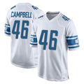 Punc D.Lions #46 Jack Campbell Player White Home Game Stitched Jerseys