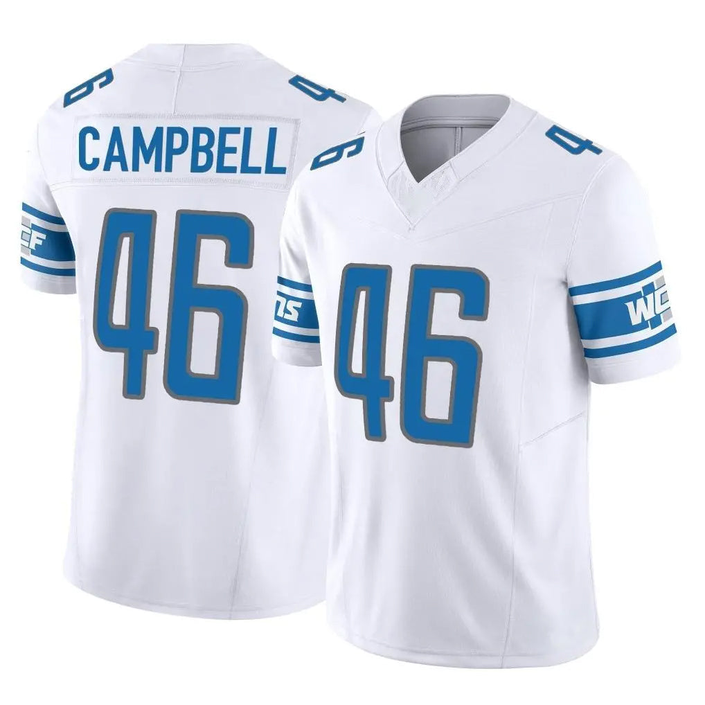 Punc D.Lions #46 Jack Campbell Player White Vapor F.U.S.E. Limited Home Game Stitched Jerseys