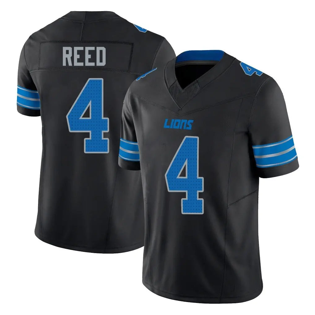 Punc D.Lions #4 D.J. Reed Player Black Alternate Vapor F.U.S.E. Limited Home Game Stitched Jerseys