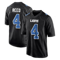 Punc D.Lions #4 D.J. Reed Player Black Fashion Home Game Stitched Jerseys