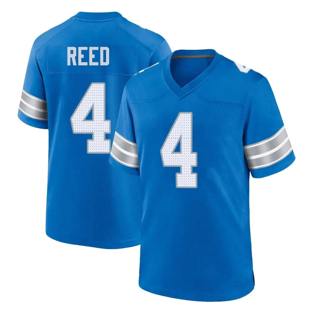 Punc D.Lions #4 D.J. Reed Player Blue Alternate Home Game Stitched Jerseys
