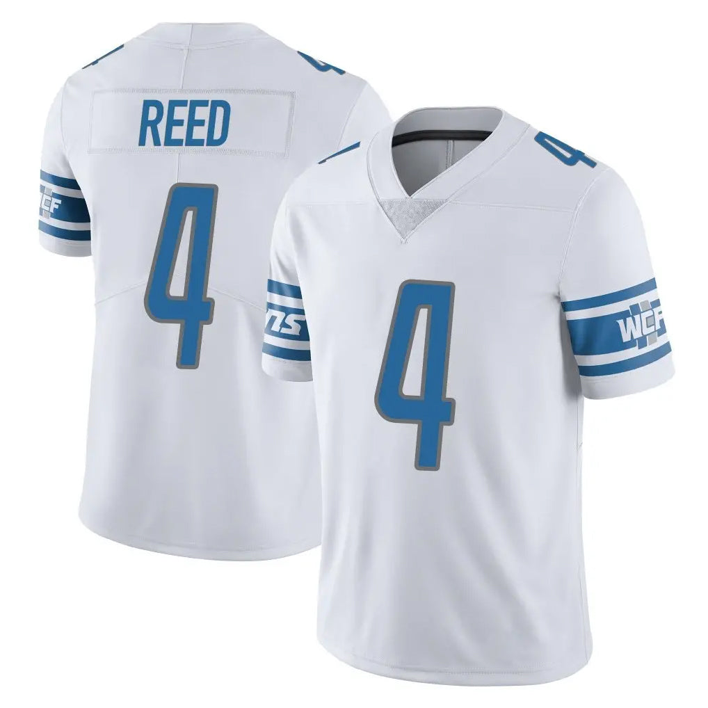 Punc D.Lions #4 D.J. Reed Player White Limited Vapor Untouchable Home Game Stitched Jerseys