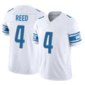 Punc D.Lions #4 D.J. Reed Player White Vapor F.U.S.E. Limited Home Game Stitched Jerseys