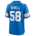 Punc D.Lions #58 Penei Sewell Blue Game Jersey American Stitched Jerseys