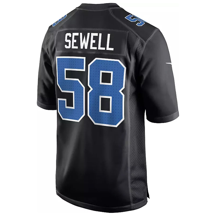 Punc D.Lions #58 Penei Sewell Player Black Fashion Game Stitched Jerseys