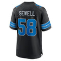 Punc D.Lions #58 Penei Sewell Player Black Home Game Stitched Jerseys