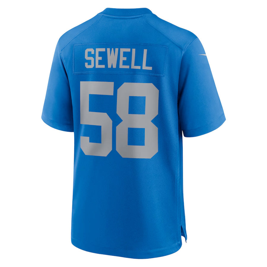 Punc D.Lions #58 Penei Sewell Player Blue Alternate Game Stitched Jerseys