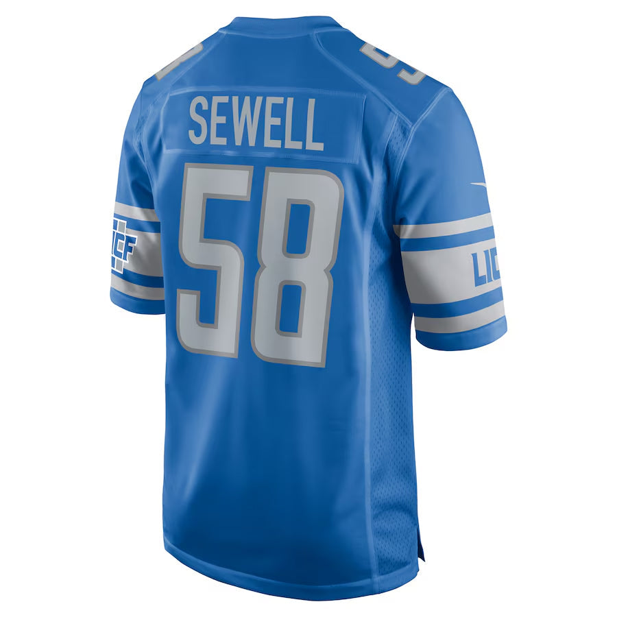 Punc D.Lions #58 Penei Sewell Player Blue Game Stitched Jerseys