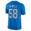 Punc D.Lions #58 Penei Sewell Player Blue Vapor F.U.S.E. Alternate Limited Game Stitched Jerseys