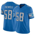 Punc D.Lions #58 Penei Sewell Player Blue Vapor F.U.S.E. Limited Home Game Stitched Jerseys