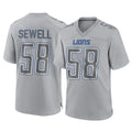 Punc D.Lions #58 Penei Sewell Player Gray Atmosphere Fashion Home Game Stitched Jerseys